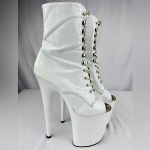 Pleaser Boots “Flamingo” Style 1021 in White